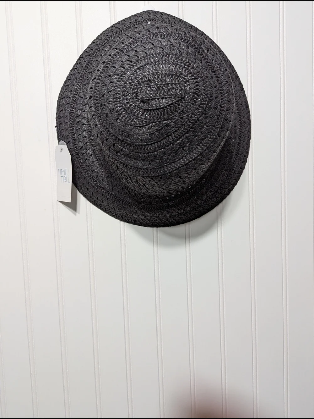 Time and Tru Black Straw Sun Hat